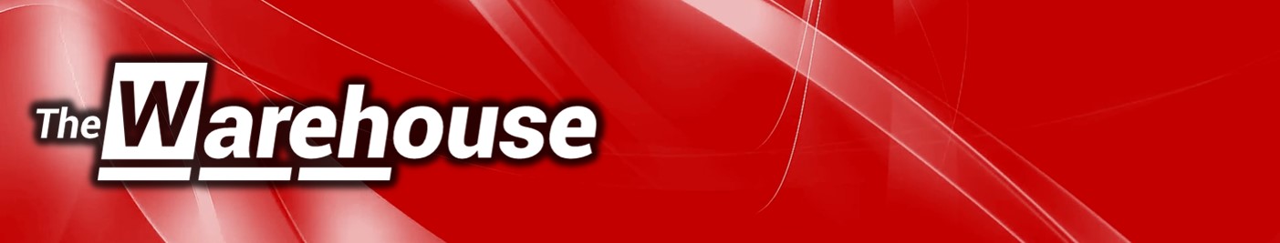 warehouse hero banner with logo